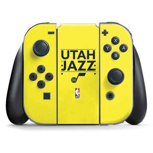 NBA Utah Jazz Standard - Yellow Nintendo Switch (2017-2021) Joy-Con Controller Skin