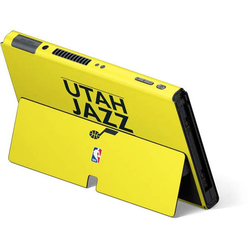 NBA Utah Jazz Standard - Yellow Nintendo Switch OLED (2021) Skin