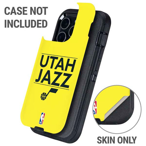 NBA Utah Jazz Standard - Yellow Otterbox Defender iPhone Skin