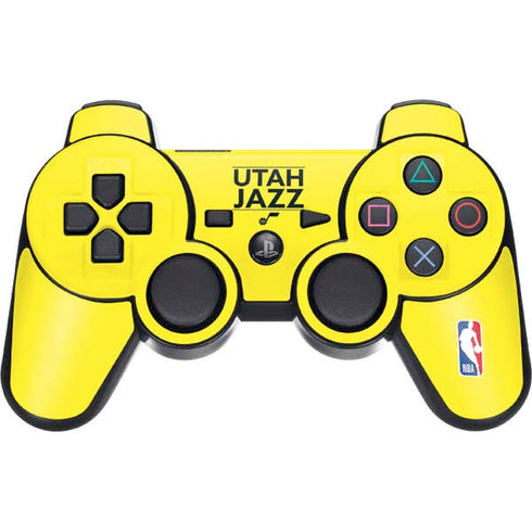 NBA Utah Jazz Standard - Yellow PS3 Dual Shock wireless controller Skin