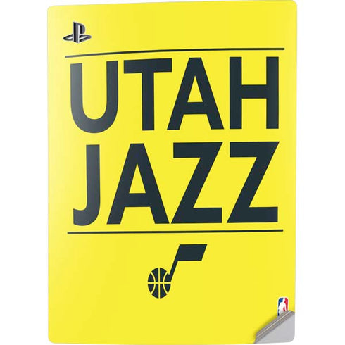 NBA Utah Jazz Standard - Yellow PS5 Digital Edition Console Skin