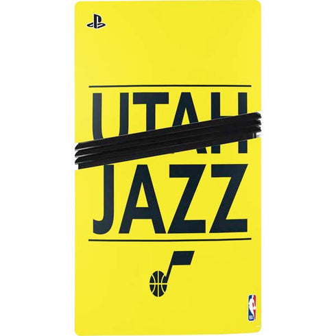 NBA Utah Jazz Standard - Yellow PS5 Pro Console Skin