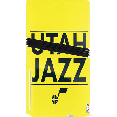 NBA Utah Jazz Standard - Yellow PS5 Pro Disk Console Skin
