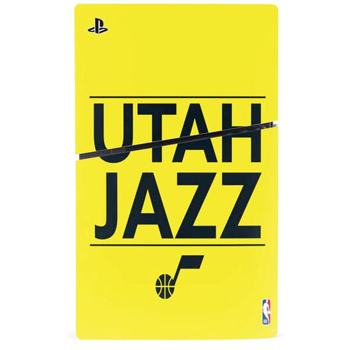 NBA Utah Jazz Standard - Yellow PS5 Slim Digital Edition Bundle Skin