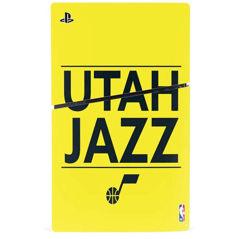 NBA Utah Jazz Standard - Yellow PS5 Slim Digital Edition Console Skin