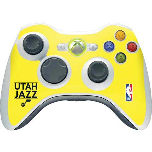 NBA Utah Jazz Standard - Yellow Xbox 360 Wireless Controller Skin