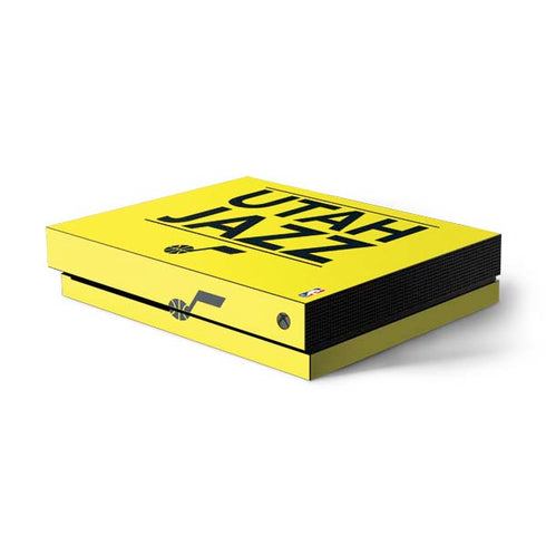 NBA Utah Jazz Standard - Yellow Xbox One X Console Skin