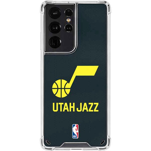 NBA Utah Jazz Team Jersey Galaxy S21 Ultra 5G Clear Case