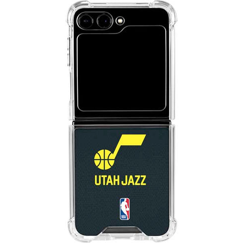 NBA Utah Jazz Team Jersey Galaxy Z Flip6 Clear Case