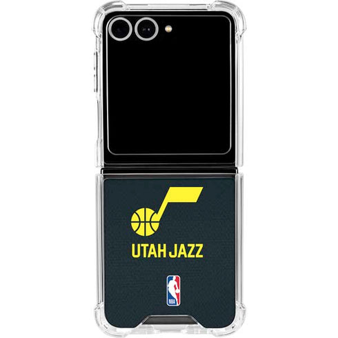 NBA Utah Jazz Team Jersey Galaxy Z Flip7 Clear Case