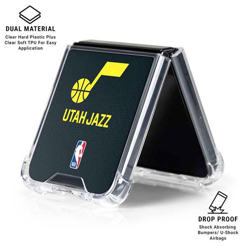 NBA Utah Jazz Team Jersey Galaxy Z Flip7 Clear Case
