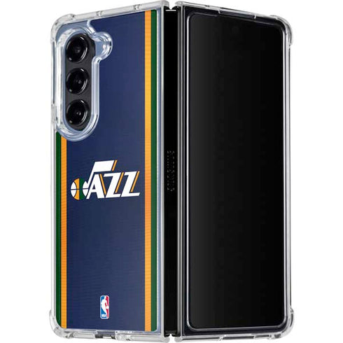 NBA Utah Jazz Team Jersey Galaxy Z Fold5 5G Clear Case