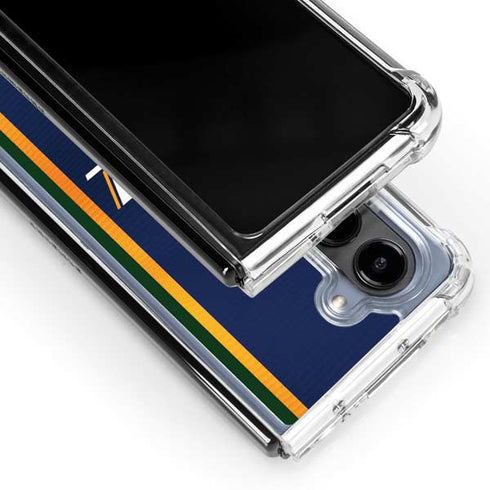 NBA Utah Jazz Team Jersey Galaxy Z Fold5 5G Clear Case
