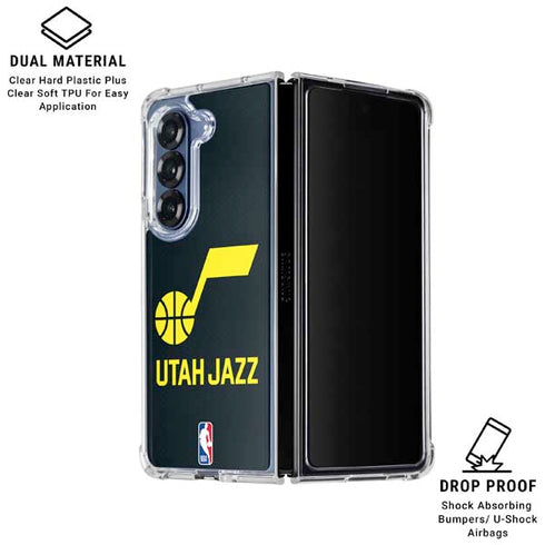 NBA Utah Jazz Team Jersey Galaxy Z Fold6 Clear Case