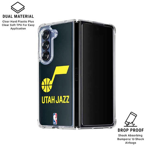NBA Utah Jazz Team Jersey Galaxy Z Fold7 Clear Case