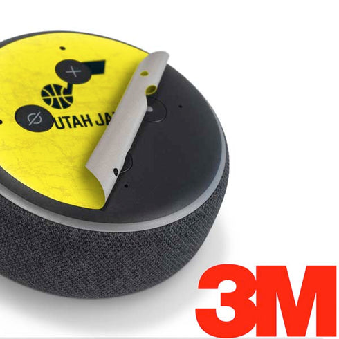 NBA Utah Jazz Yellow Texture Amazon Echo Dot Skin