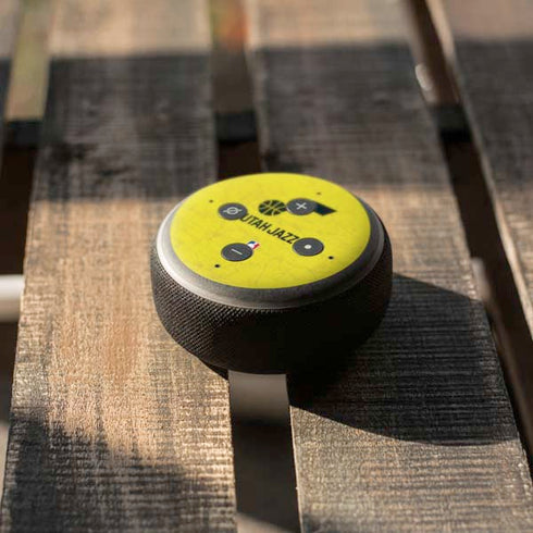 NBA Utah Jazz Yellow Texture Amazon Echo Dot Skin