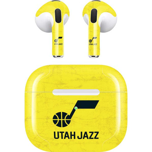 NBA Utah Jazz Yellow Texture Apple AirPods (3rd Gen 2021) Skin