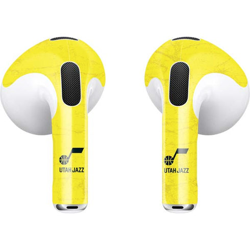 NBA Utah Jazz Yellow Texture Apple AirPods (3rd Gen 2021) Skin