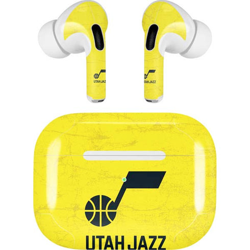 NBA Utah Jazz Yellow Texture AirPods Skins