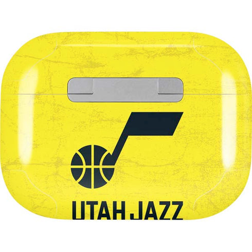 NBA Utah Jazz Yellow Texture AirPods Skins