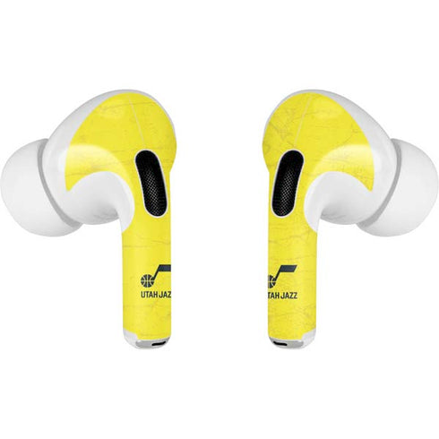 NBA Utah Jazz Yellow Texture AirPods Skins