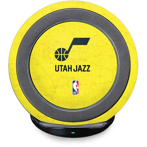 NBA Utah Jazz Yellow Texture Fast Charge Wireless Charging Stand Skin