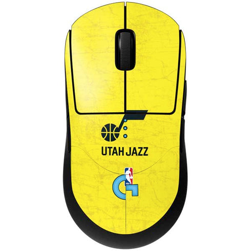 NBA Utah Jazz Yellow Texture G Pro Wireless Gaming Mouse Skin