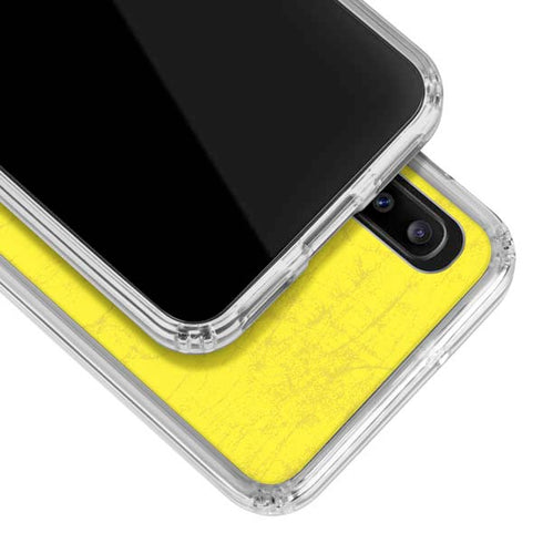 NBA Utah Jazz Yellow Texture Galaxy A20 Clear Case