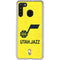 NBA Utah Jazz Yellow Texture Galaxy A21 Clear Case