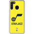 NBA Utah Jazz Yellow Texture Galaxy A21 Clear Case