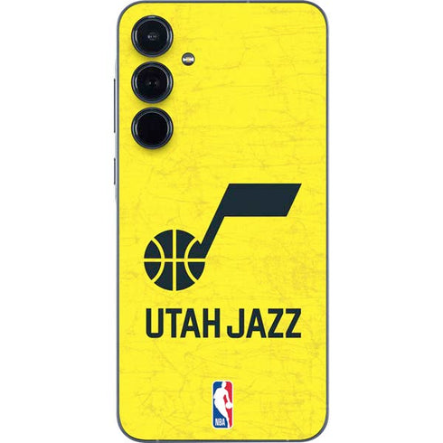 NBA Utah Jazz Yellow Texture Galaxy A36 5G Skin