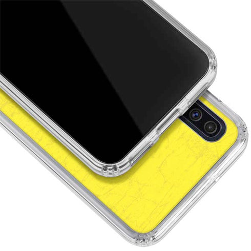 NBA Utah Jazz Yellow Texture Galaxy A50 Clear Case