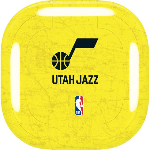 NBA Utah Jazz Yellow Texture Galaxy Buds Live Skin
