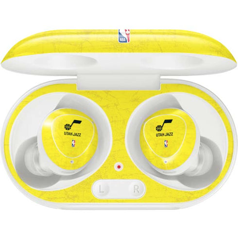 NBA Utah Jazz Yellow Texture Galaxy Buds Plus Skin