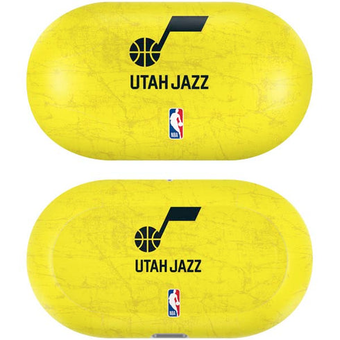 NBA Utah Jazz Yellow Texture Galaxy Buds Plus Skin