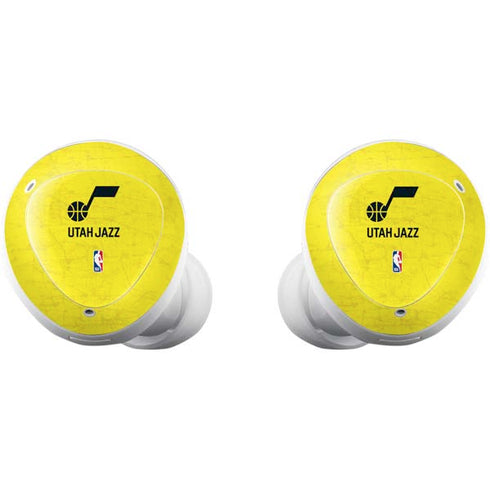 NBA Utah Jazz Yellow Texture Galaxy Buds Plus Skin