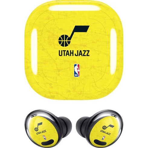 NBA Utah Jazz Yellow Texture Galaxy Buds Pro Skin