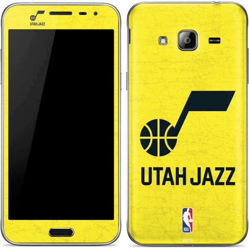 NBA Utah Jazz Yellow Texture Galaxy J3 Skin