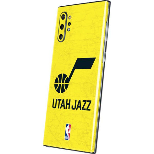 NBA Utah Jazz Yellow Texture Galaxy Note 10 Plus Skin