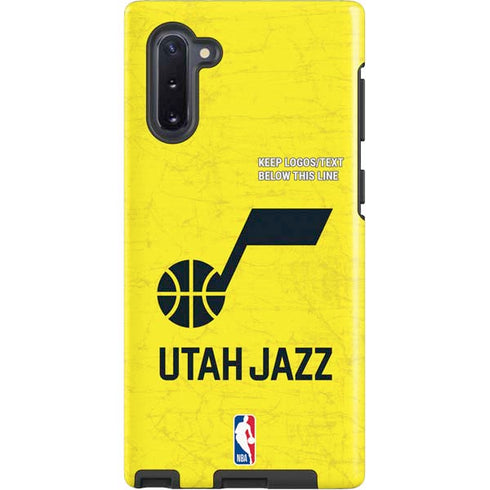 NBA Utah Jazz Yellow Texture Galaxy Note 10 Pro Case