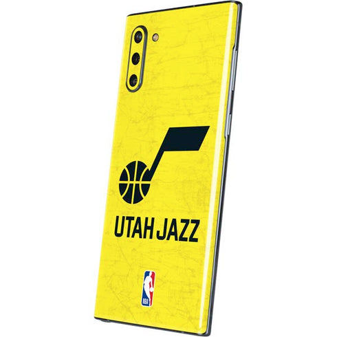NBA Utah Jazz Yellow Texture Galaxy Note 10 Skin