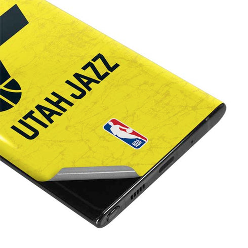 NBA Utah Jazz Yellow Texture Galaxy Note 10 Skin