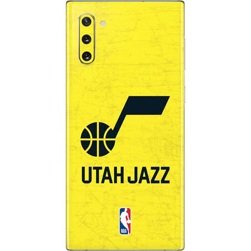 NBA Utah Jazz Yellow Texture Galaxy Note 10 Skin