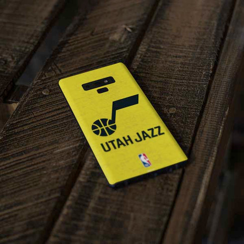 NBA Utah Jazz Yellow Texture Galaxy Note 9 Skin