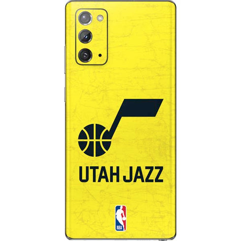 NBA Utah Jazz Yellow Texture Galaxy Note20 5G Skin