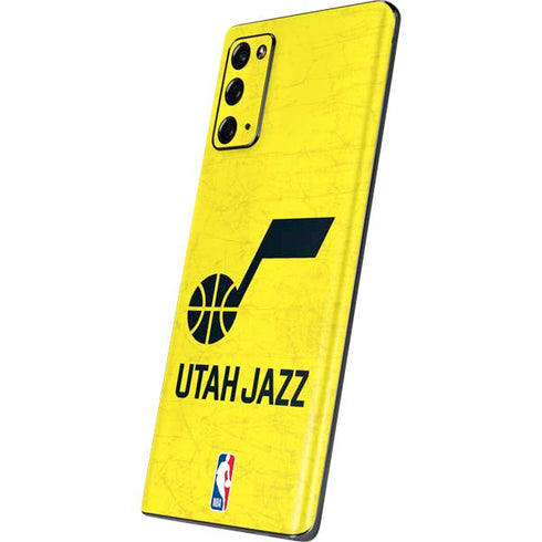 NBA Utah Jazz Yellow Texture Galaxy Note20 5G Skin