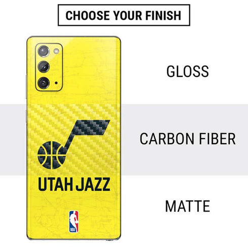 NBA Utah Jazz Yellow Texture Galaxy Note20 5G Skin