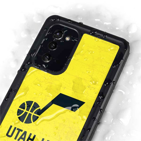 NBA Utah Jazz Yellow Texture Galaxy Note20 5G Waterproof Case
