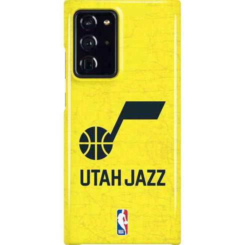 NBA Utah Jazz Yellow Texture Galaxy Cases